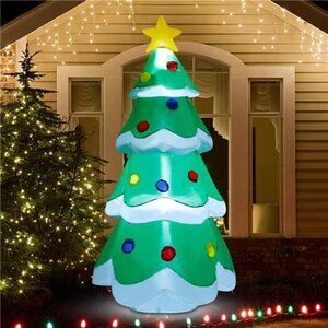 5 FT Inflatable Christmas Tree, LED Light up Xmas Tree Blow up Decorations
